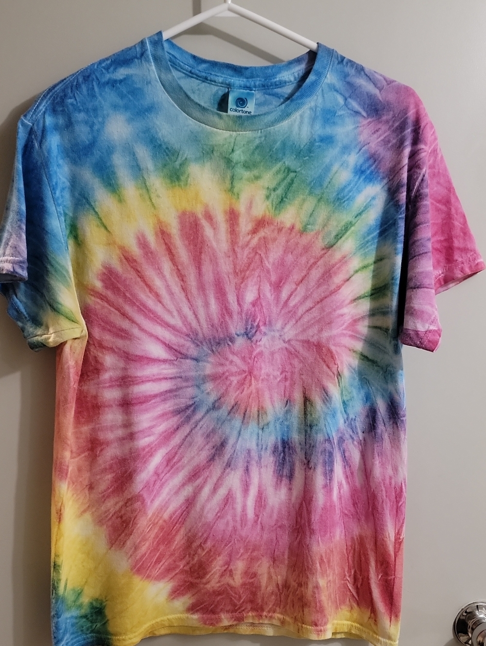 RAVE KREATIONZ Colortone Pastel Tie-Dye Tee — Sky Blue & Mint